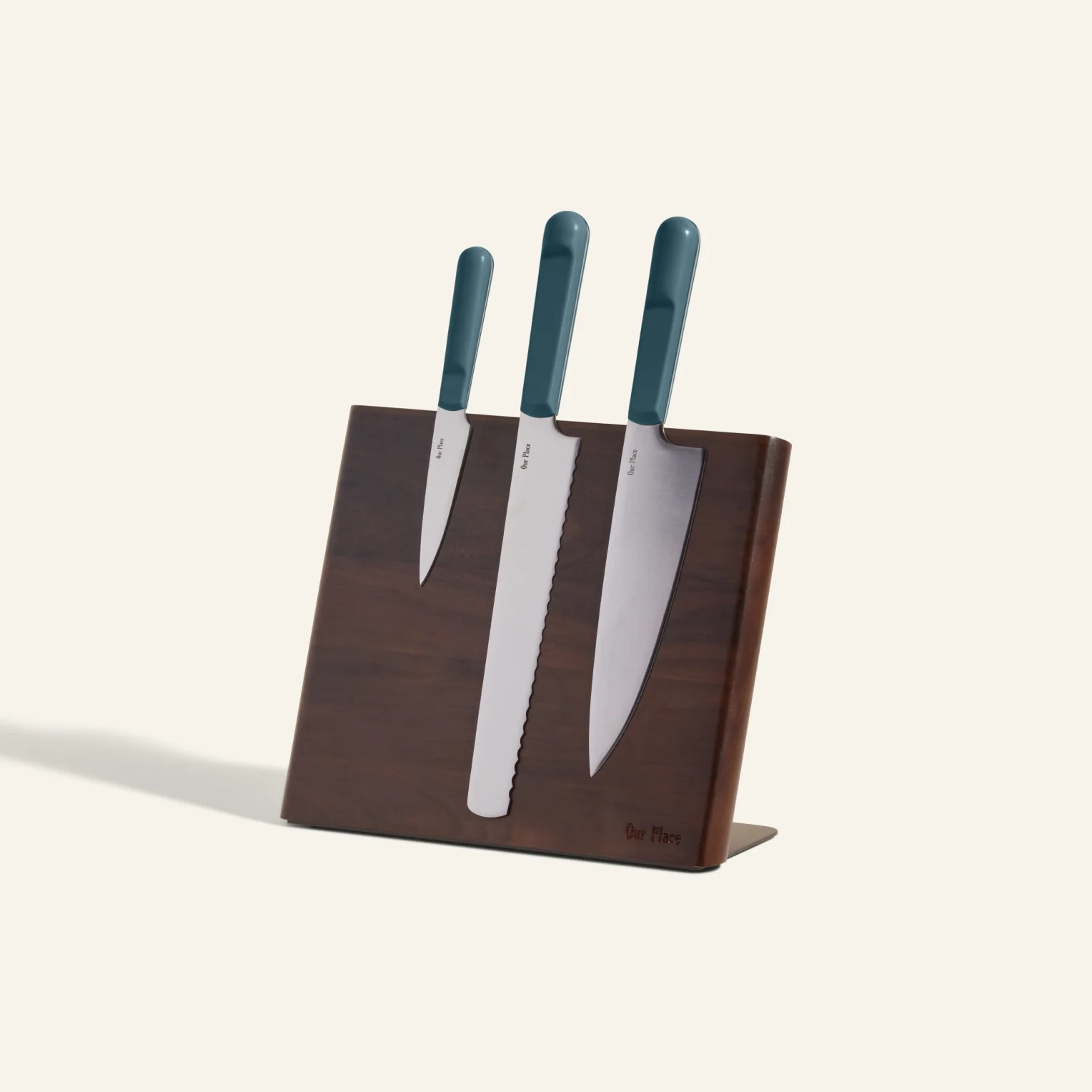 Knife Trio + Walnut Knife Block - Image 2